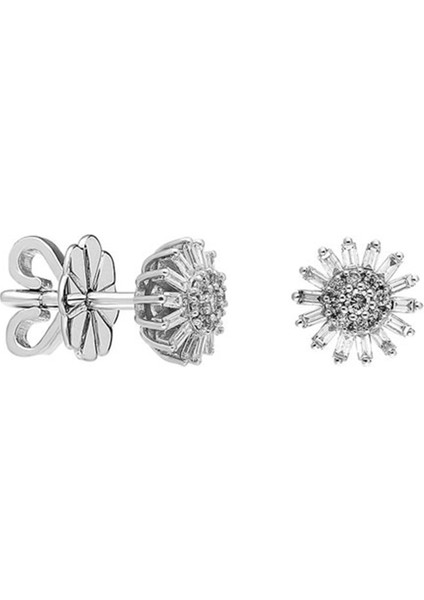 0.37CT Pırlanta Papatya Baget KÜPE-14K