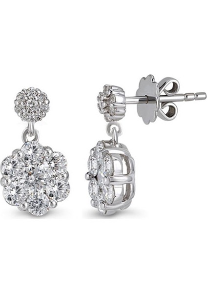 1.28CT Coronet Pırlanta KÜPE-18K