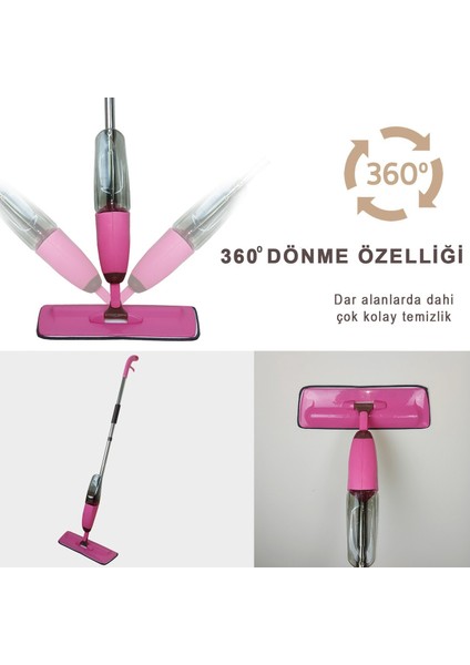 Sprey Mop Yedek Bezli Deterjan Hazneli Paspas Temizlik Siprey Spray Tablet Mop fiyatları