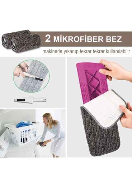 Sprey Mop Yedek Bezli Deterjan Hazneli Paspas Temizlik Siprey Spray Tablet Mop fırsatları