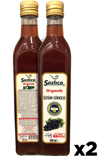 Organik Üzüm Sirkesi 500 ml x 2'li