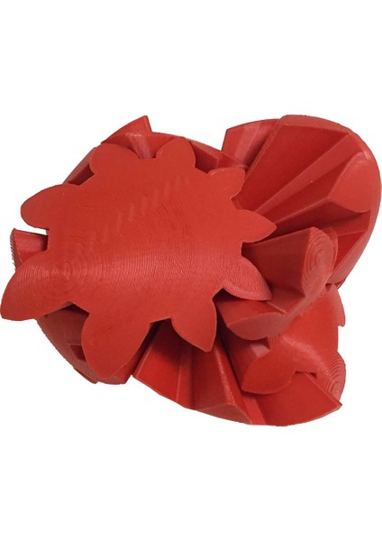 3D Printer Baskı Dişli Mekanizmalı Kalp