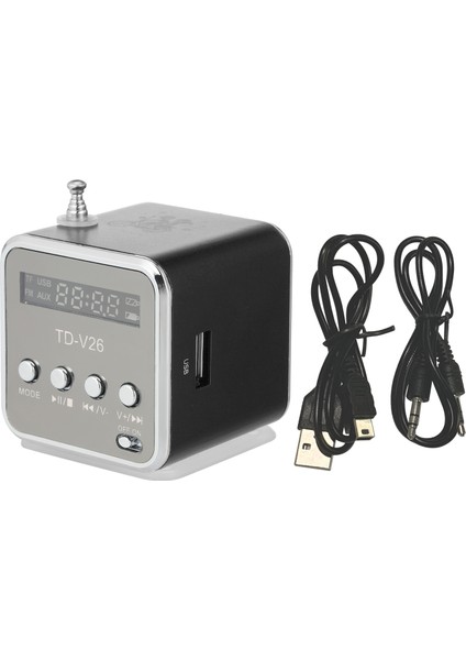 3,5 mm Kablolu Mini Hoparlör Taşınabilir Mp3 Çalar Fm (Yurt Dışından)