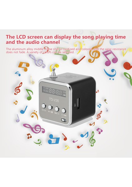 3,5 mm Kablolu Mini Hoparlör Taşınabilir Mp3 Çalar Fm (Yurt Dışından) indirimleri