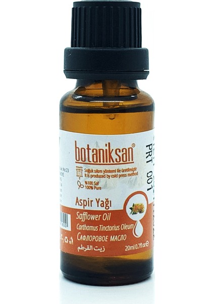 Aspir Yağı 20 ml Soğuk Sıkım Saf Katkısız