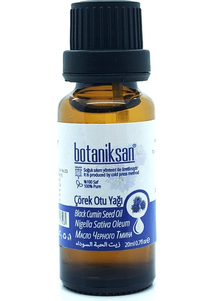 Çörekotu Yağı 20 ml Soğuk Sıkım Saf  Katkısız