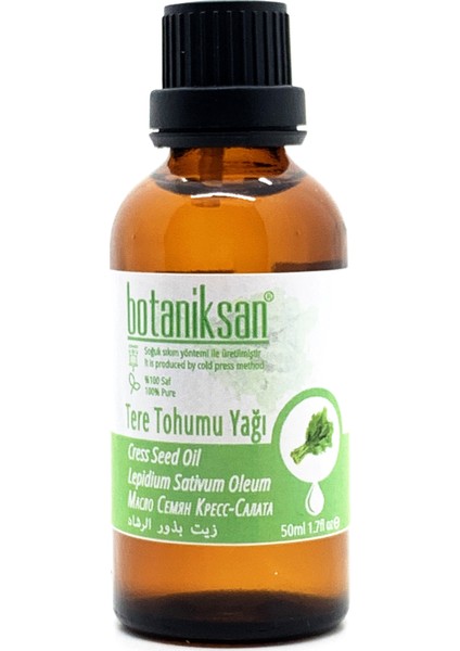 Tere Tohumu Yağı 50 ml Soğuk Sıkım Saf Katkısız