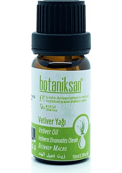 Vetiver Yağı 10 ml Distilasyon Saf  Katkısız