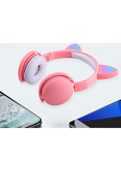 LED Kedi Kulaklık Rgb Renk Bluetooth 5.0 Kulaklık (Yurt Dışından)