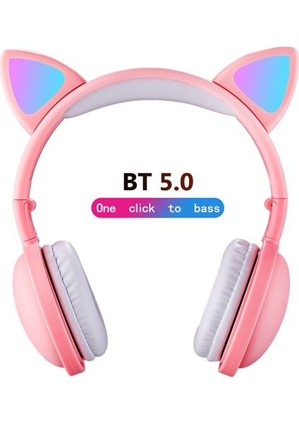 LED Kedi Kulaklık Rgb Renk Bluetooth 5.0 Kulaklık (Yurt Dışından)