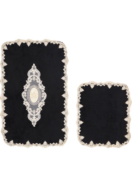 Selonya Welsoft Kaymaz Taban Yıkanabilir 2'li Banyo Paspas Seti Klozet Takımı Siyah fırsatları