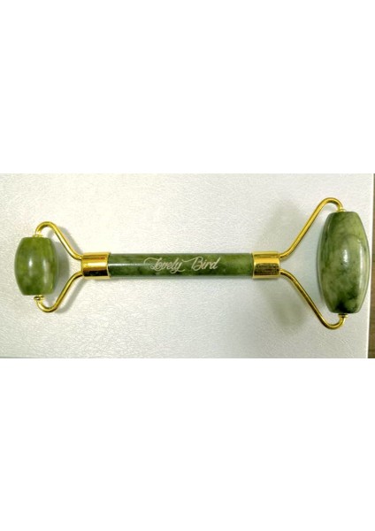 Lovely Bird Jade Roller + Gua Sha  Yeşim Taşı Yüz Masaj Rulosu