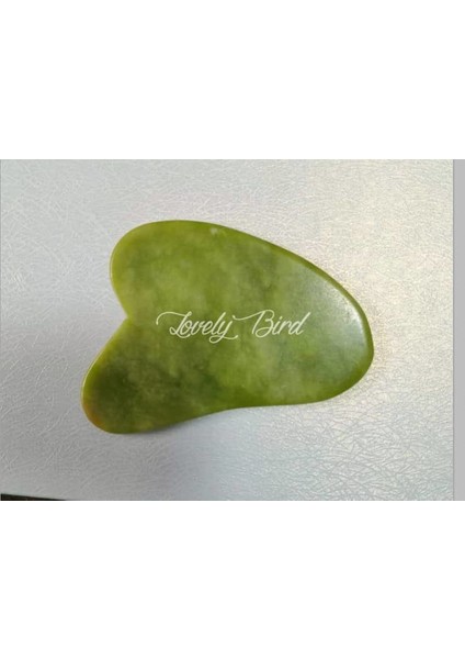 Lovely Bird Jade Roller + Gua Sha  Yeşim Taşı Yüz Masaj Rulosu