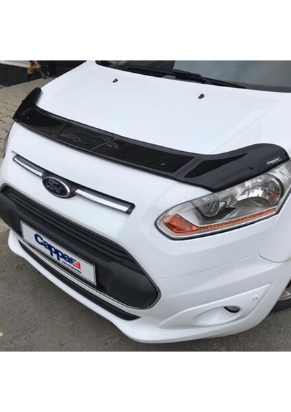 Ford Connect Ön Kaput Koruyucu Rüzgarlık Deflektör Akrilik ABS 4mm Parlak Siyah 2014 ve Sonrası