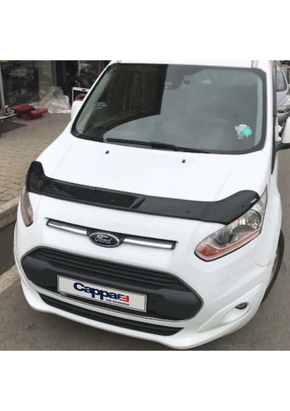 Ford Connect Ön Kaput Koruyucu Rüzgarlık Deflektör Akrilik ABS 4mm Parlak Siyah 2014 ve Sonrası