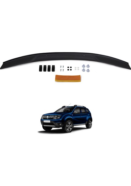 Dacia Duster Ön Kaput Koruyucu Rüzgarlık Deflektör Akrilik ABS 4mm Parlak Siyah 2013-2017 fiyatları