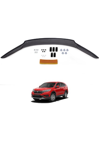 Honda CR-V Ön Kaput Koruyucu Rüzgarlık Deflektör Akrilik ABS 4mm Parlak Siyah 2013-2018 fiyatları