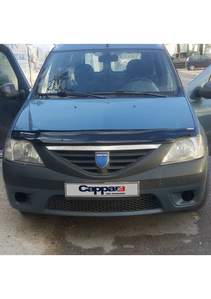 Dacia Logan|L.MCV Ön Kaput Koruyucu Rüzgarlık Deflektör Akrilik ABS 4mm Parlak Siyah 2005-2012