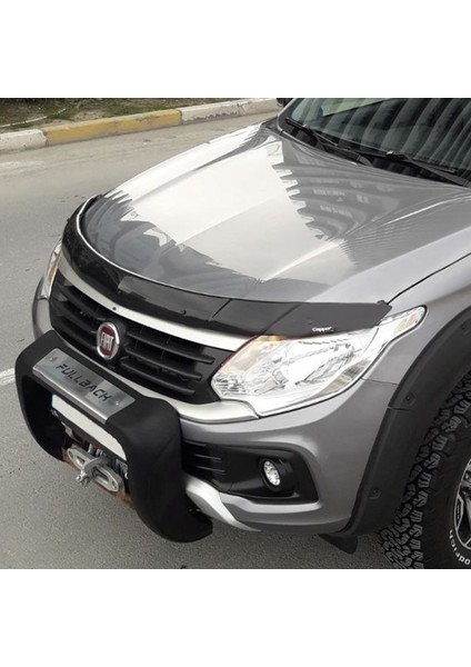 Fiat Fullback Ön Kaput Koruyucu Rüzgarlık Deflektör Akrilik ABS 4mm Parlak Siyah 2016 ve Sonrası indirimleri