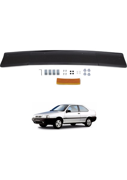 Fiat Tempra Ön Kaput Koruyucu Rüzgarlık Deflektör Akrilik ABS 4mm Parlak Siyah 1989-2000