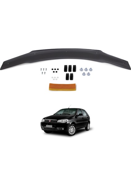 Fiat Palio Ön Kaput Koruyucu Rüzgarlık Deflektör Akrilik ABS 4mm Parlak Siyah 2006-2012 fiyatları