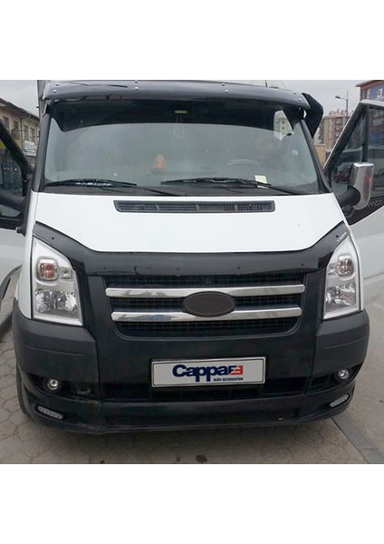 Ford Transit Ön Kaput Koruyucu Rüzgarlık Deflektör Akrilik ABS 4mm Parlak Siyah 2006-2013