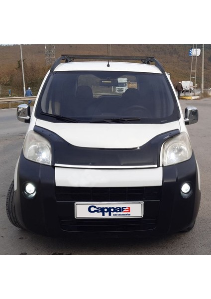 Citroen Nemo Ön Kaput Koruyucu Rüzgarlık Deflektör Akrilik ABS 4mm Parlak Siyah 2007-2016