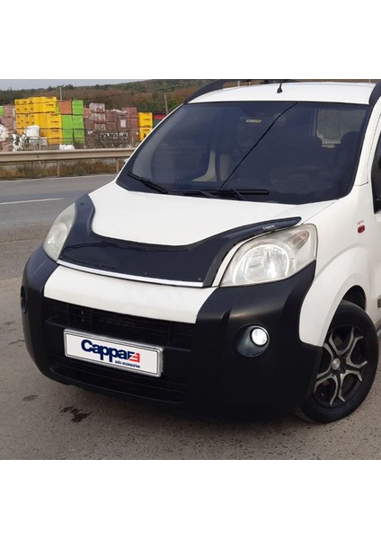Citroen Nemo Ön Kaput Koruyucu Rüzgarlık Deflektör Akrilik ABS 4mm Parlak Siyah 2007-2016