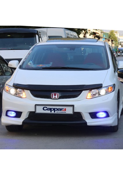 Honda Civic Ön Kaput Koruyucu Rüzgarlık Deflektör Akrilik ABS 4mm Parlak Siyah 2012-2016 fırsatları