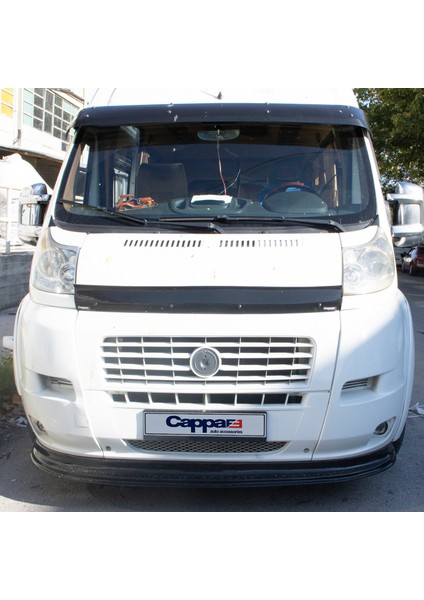Fiat Ducato Ön Kaput Koruyucu Rüzgarlık Deflektör Akrilik ABS 4mm Parlak Siyah 2006-2014