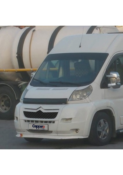 Citroen Jumper Ön Kaput Koruyucu Rüzgarlık Deflektör Akrilik ABS 4mm Parlak Siyah 2006-2014
