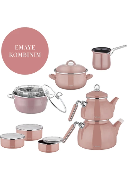 Rose Chocolate Emaye Kombinim Set N2954