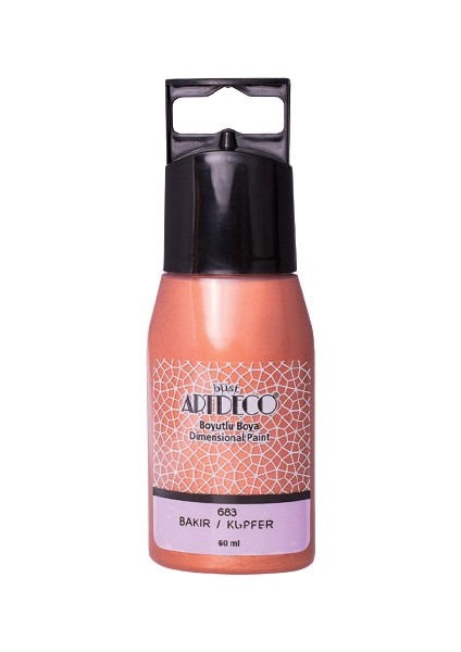 Metalik Boyutlu Boya 60ML Bakır 683