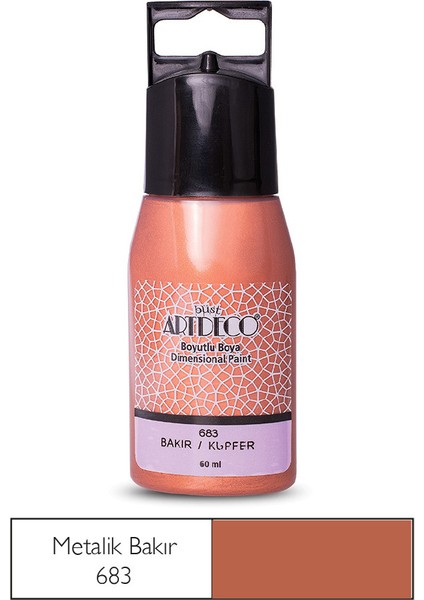 Metalik Boyutlu Boya 60ML Bakır 683