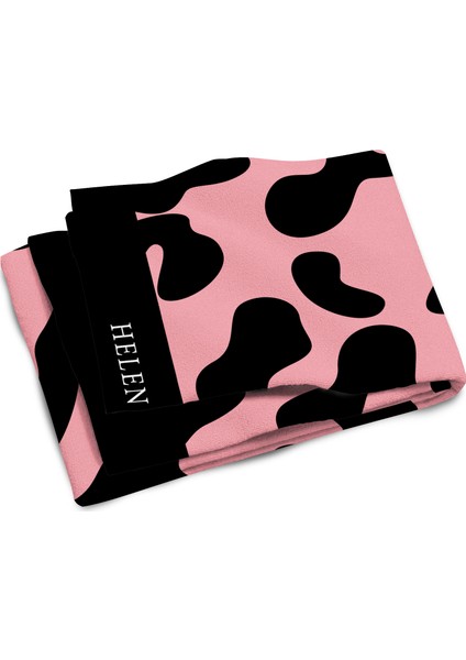 New Land Siyah Pembe OVERSIZE Plaj Havlusu modelleri