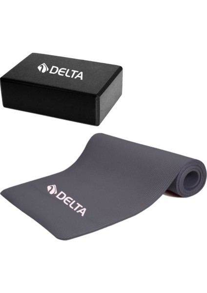 Konfor Zemin Taşıma Askılı 10 mm Pilates Minderi Yoga Matı 2 Adet Yoga Blok Çiftli Yoga Bloğu