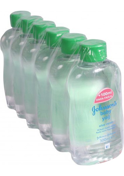 Johnsons Baby Yağ Aloe Vera 300 ml - 6'lı Paket