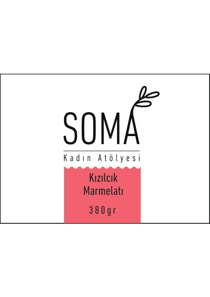 Soma Kadın Atölyesi Kızılcık Marmelatı Katkısız Ev Yapımı - 380 gr