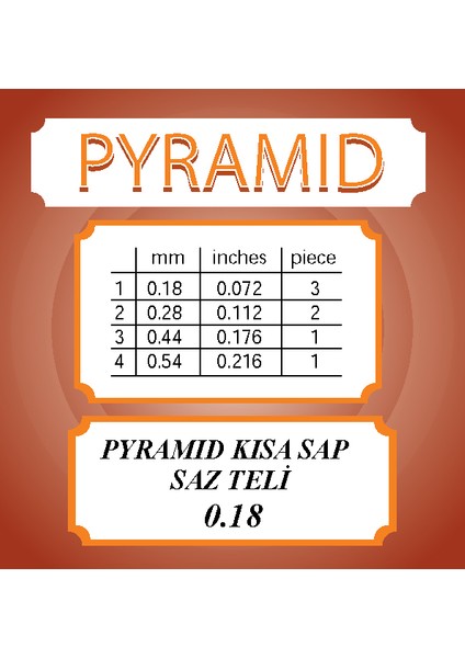 Saz Teli Piramit 0.18