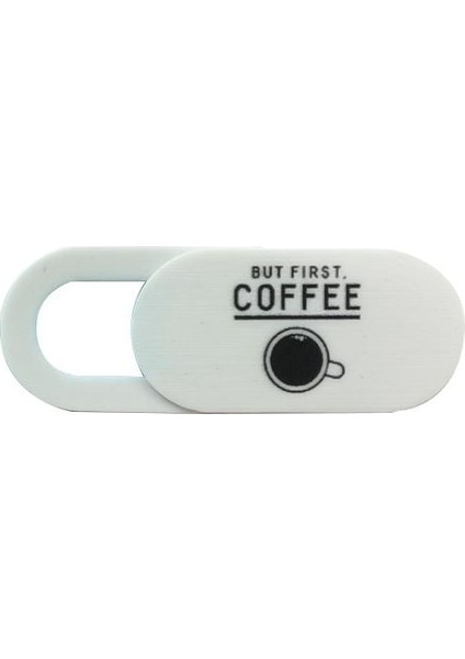 Laptop Kamera Kapatıcı | But First Coffee | Mini