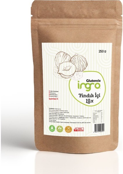 Glutensiz Fındık İçi Lüx 250 g