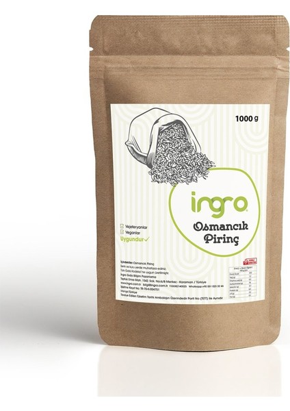 Glutensiz Osmancık Pirinç 1000 g