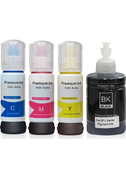 Photo Ink  112 L15150 L15160 L6160 L6550 L6570 L6580 L11160 Ecotank 4 Renk Set Mürekkep