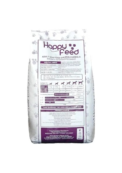 Happy Feed Yeme Garantili Somon Balıklı Köpek Maması 15 kg fiyatları