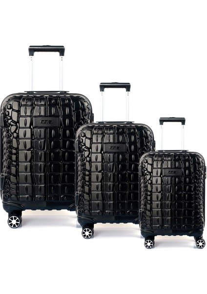 5201 Crocodıle Abs 3'lü Valiz Seti