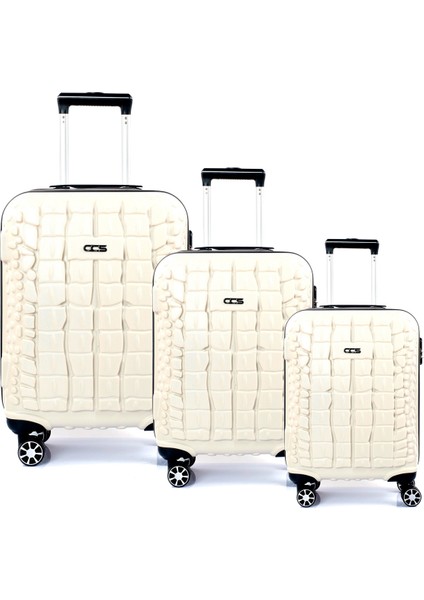 5201 Crocodıle Abs 3'lü Valiz Seti
