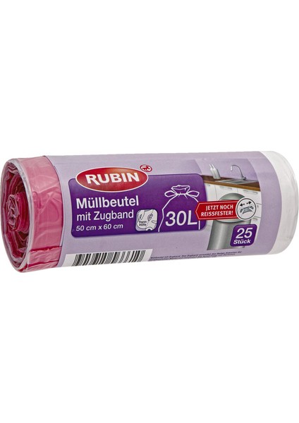 Çöp Torbası 30 lt 50 x 60 cm 25'li İpli