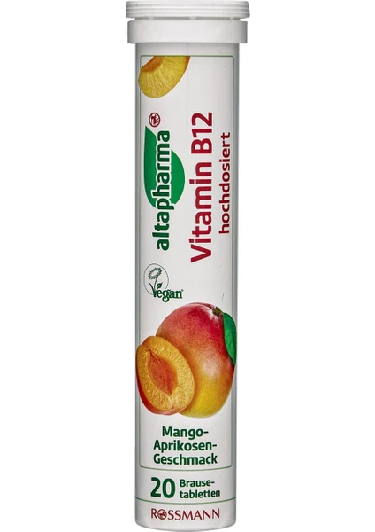 Vitamin B12 İçeren Takviye Edici Gıda Efervesan Mango & Kayısı Aromalı