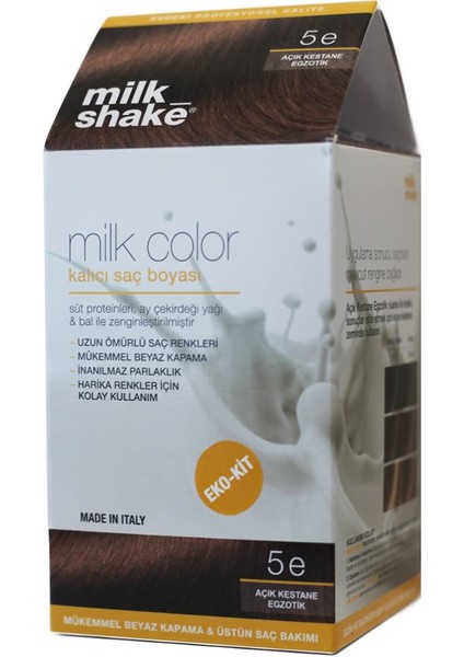 Milk_shake  Milk Color Eko-Kit Saç Boyası Açık Kestane Egzotik 5e