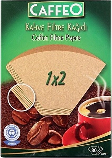 1 x 2 Caffeo Kahve Filtre Kağıdı 80'li